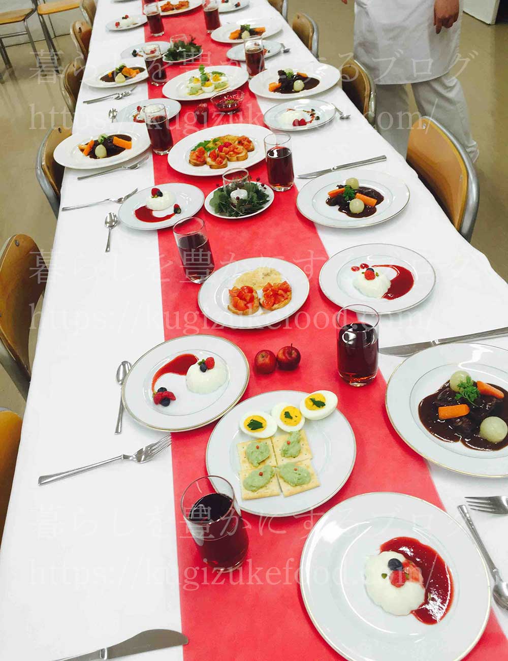 栄養士学校の授業風景・教材