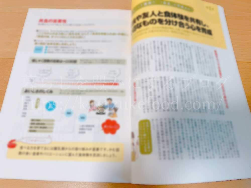 キャリカレの食育総合資格取得講座のテキスト・教材