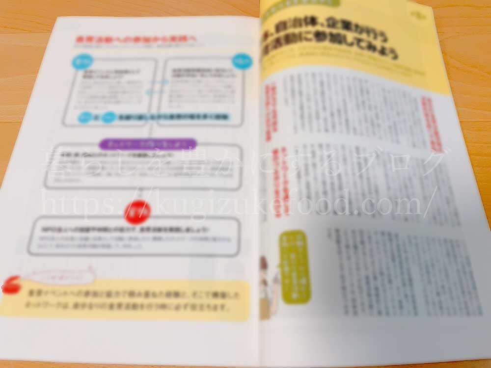 キャリカレの食育総合資格取得講座のテキスト・教材