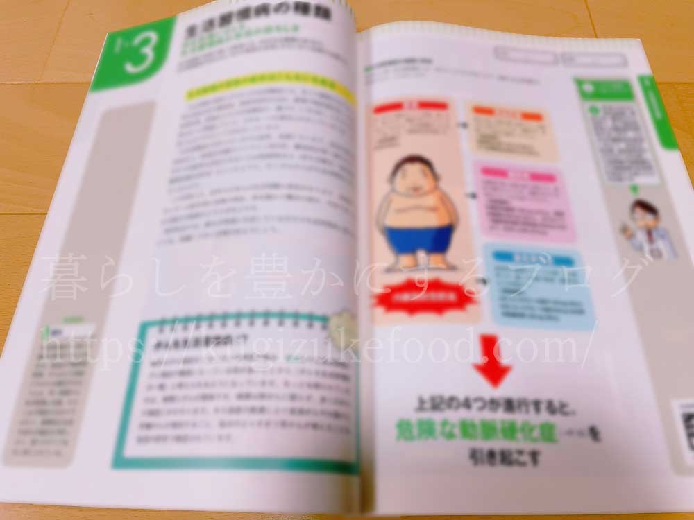 キャリカレの健康食総合資格取得講座のテキスト1