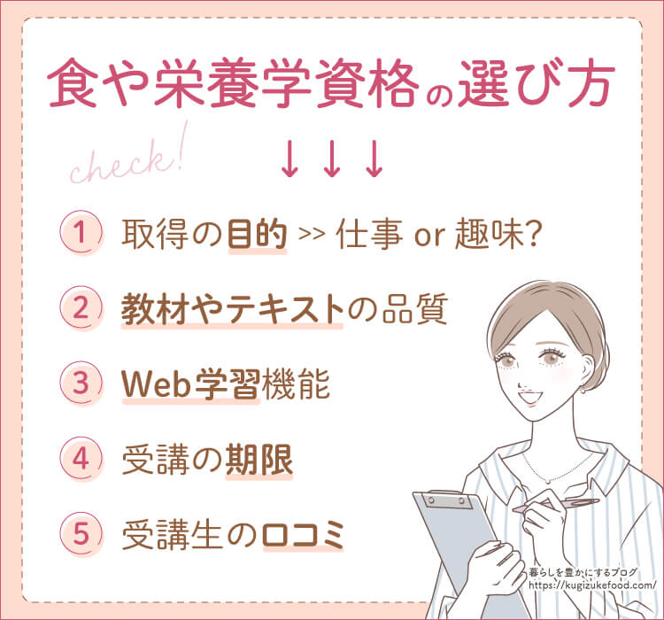 栄養学を学びたい社会人におすすめの通信教育や資格種類一覧の選び方や比較ポイント