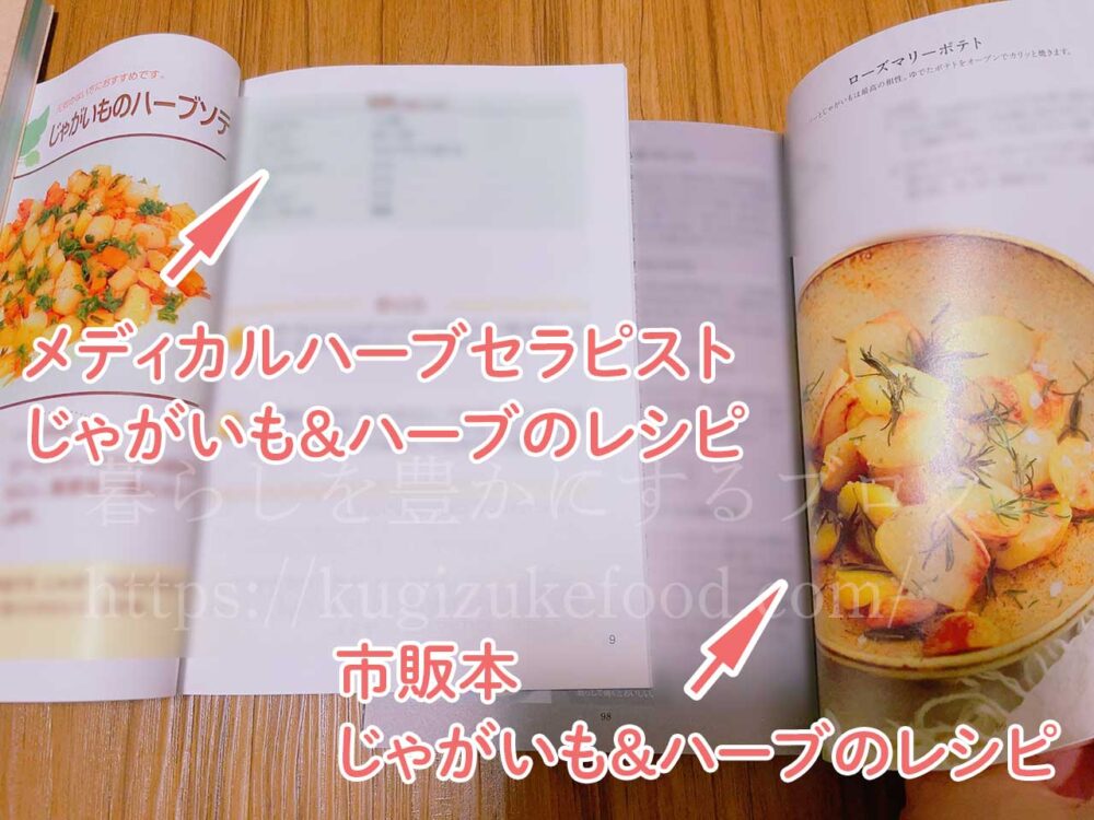 キャリカレのメディカルハーブセラピスト資格講座の独学本