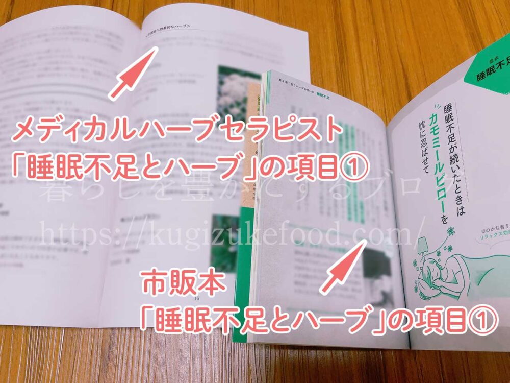 キャリカレのメディカルハーブセラピスト資格講座の独学本
