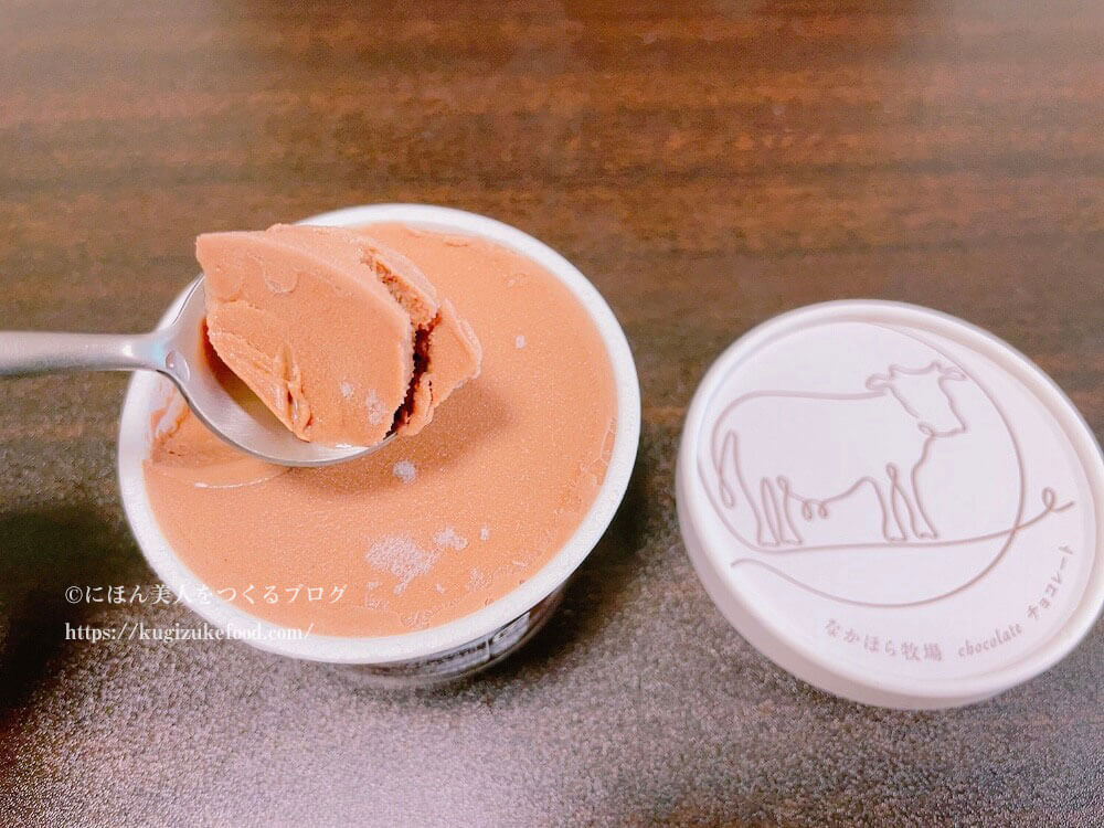 なかほら牧場のチョコレートアイス