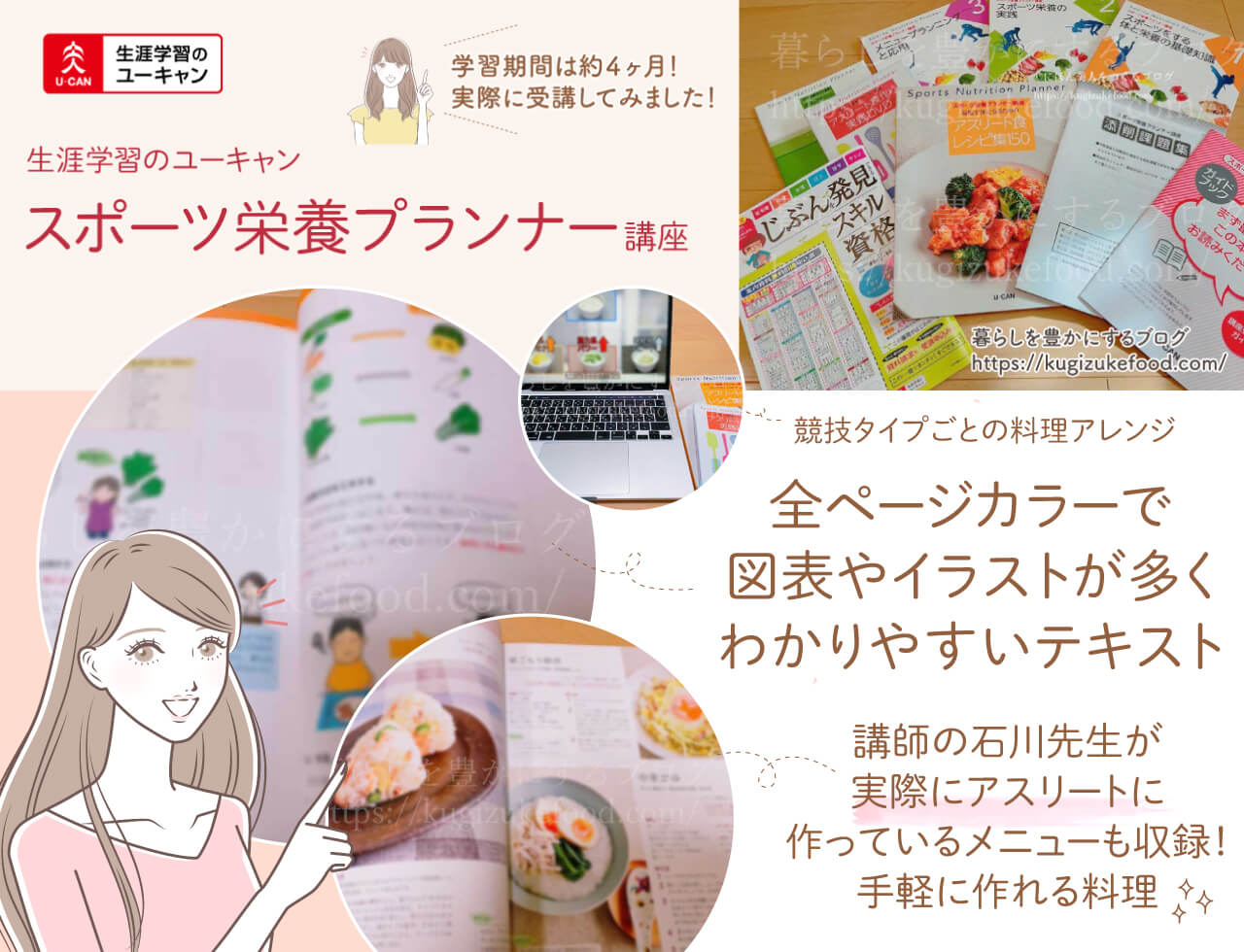ユーキャンのスポーツ栄養プランナー資格講座の口コミとテキスト・教材